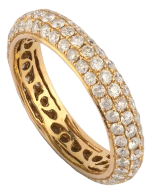 Natural Diamond Ring with 1.62 Carats Diamond in 18k Gold