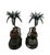 2000 - 2009 Pair of Vintage Cast Metal "Reading Monkey" Palm Tree Candlesticks For Sale - Image 5 of 12