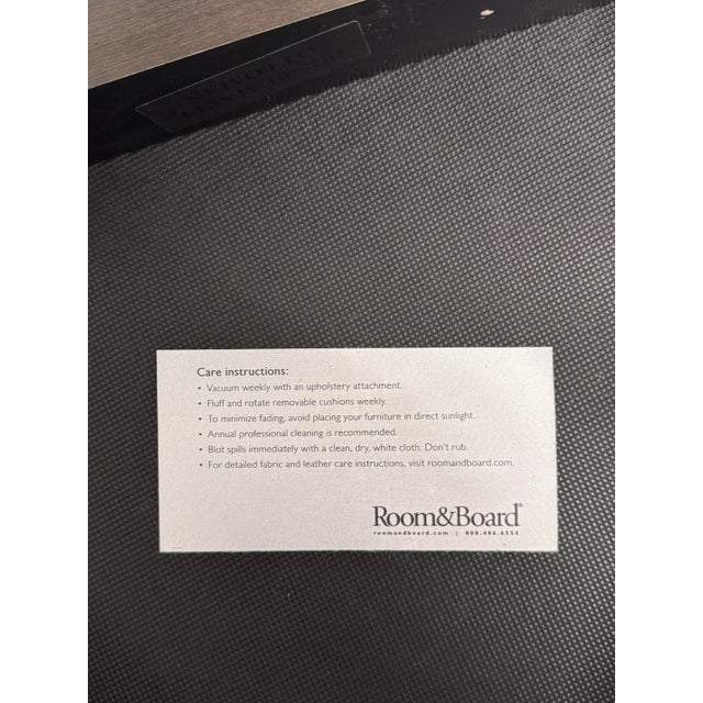 Room & Board Murphy Leather Ottoman For Sale - Image 12 of 12