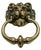 English Antique English Brass Lion Head Door Knocker For Sale - Image 3 of 11