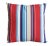 American Outdoor/Indoor Colorful Stripe Fabric Pillow 17" Square For Sale - Image 3 of 5