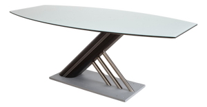 Wood, Glass, and Metal Rosario Dining Table from Musterring =