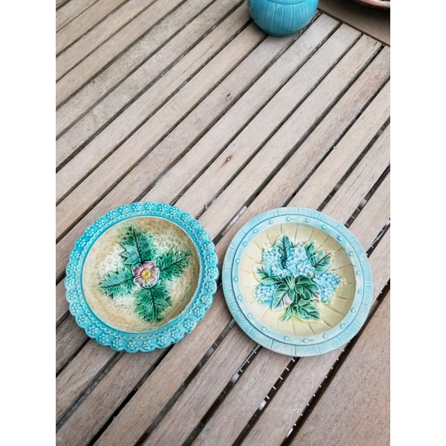 French Majolica Small Plates a Pair Chairish