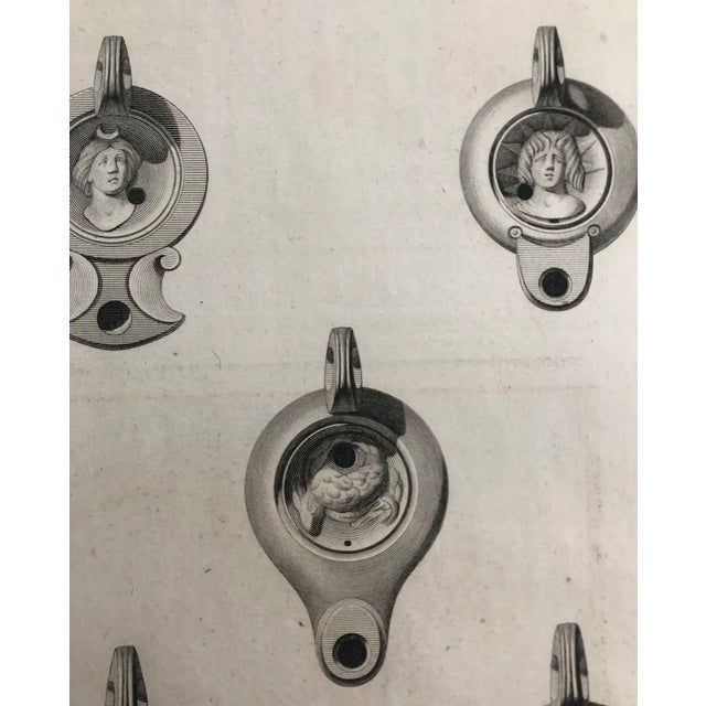1762 Engraving of Roman Oil Lamps For Sale - Image 4 of 5