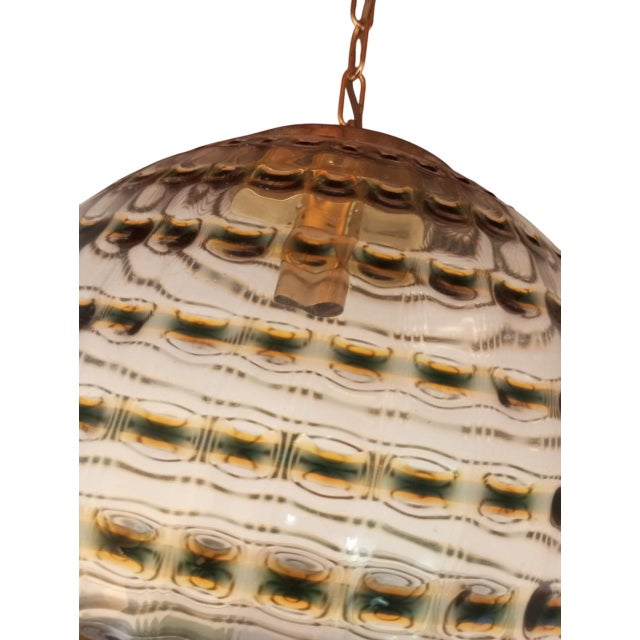 Vintage Italian Round Pendant Light by Targetti Sankey, 1960s For Sale - Image 9 of 18