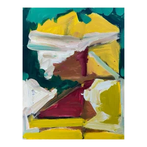 Contemporary Abstract Oil on 300gsm Paper Painting "Slack" by Karl Bielik