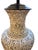 Chinoiserie Vintage Asian Chinoiserie Relief-Carved Table Lamp With Pleated Shade For Sale - Image 3 of 7