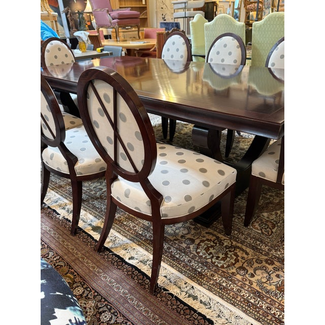 Barbara Barry for Baker Furniture Dining Room Chairs, Set of Eight For Sale - Image 13 of 14