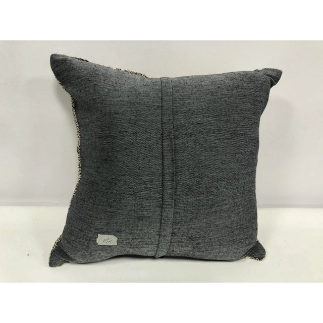 1960s Turkish Striped Patterned Sofa Kilim Pillow Cover For Sale - Image 5 of 6