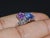 Early 21st Century GIA Natural 6.24CTS VS F Diamond Blue And Pink Sapphire Platinum Bypass Ring Band, size 6.75 For Sale - Image 5 of 13