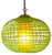 Vintage Rattan Green Globe Oange Glass Shade Pendant Light For Sale - Image 17 of 18
