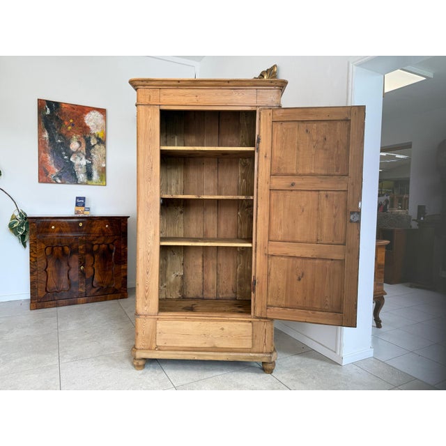 Rustic Farmhouse Wardrobe in Wood For Sale - Image 4 of 10