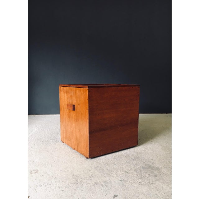 Handcrafted Cubical Side Table, Belgium, 1950s For Sale - Image 3 of 18