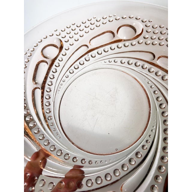Art Deco Vide-Poche in Pink Engraved Glass, 1930s For Sale - Image 9 of 10