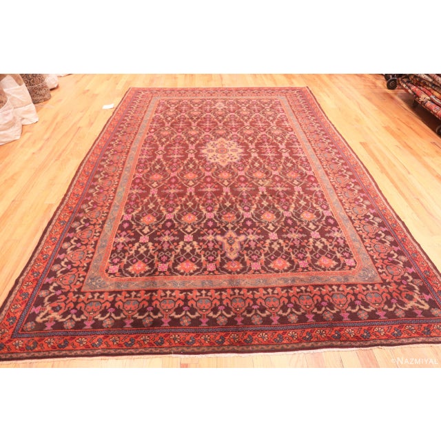 Gorgeous Purple Vintage German Continental Rug, Country of Origin / Rug Type: European Rugs, Circa Date: Mid 20th Century