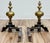 Figurative Antique French Baroque Brass Fireplace Andirons-Chenets, Pair For Sale - Image 3 of 7
