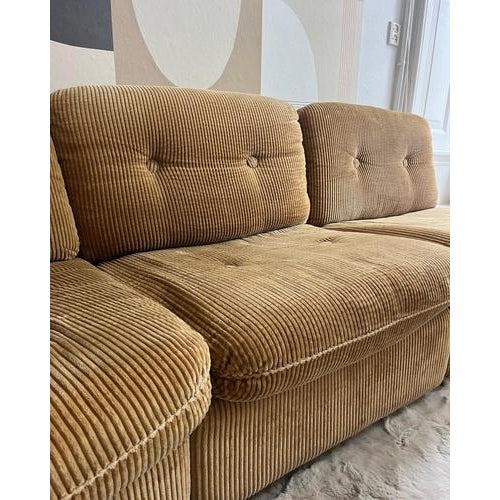 Modular Corduroy Sofa, 1970s, Set of 4 For Sale - Image 4 of 6