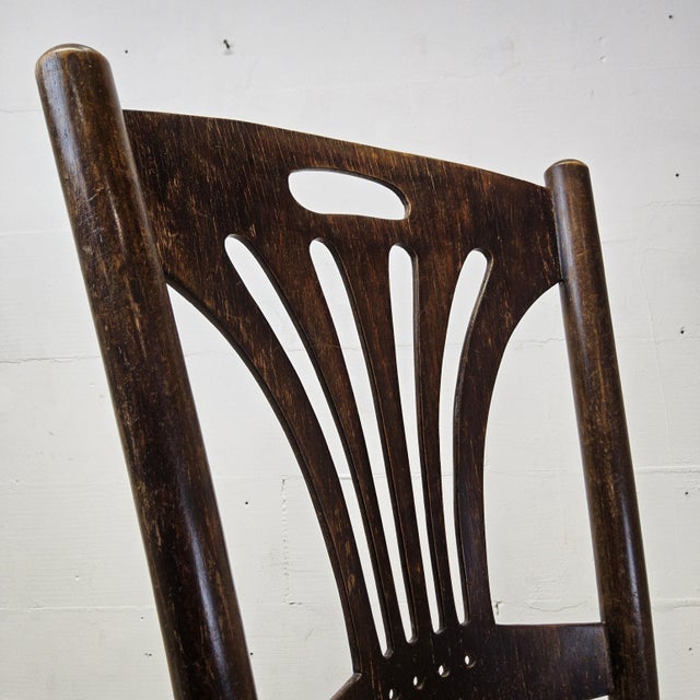 Brown Art Nouveau Austrian Wicker Chair from Jakob & Josef Kohn, 1890s For Sale - Image 8 of 18