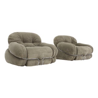 Vintage Okay Armchairs by Adriano Piazzesi, Italy, 1970s, Set of 2 For Sale