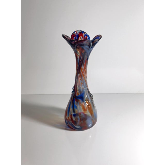 Mid-Century Modern Vintage Speckled Murano Vase, 1970s For Sale - Image 3 of 7