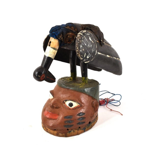 Early 20th Century Yoruba Gelede Maskwith Bird Nigeria For Sale In Denver - Image 6 of 7