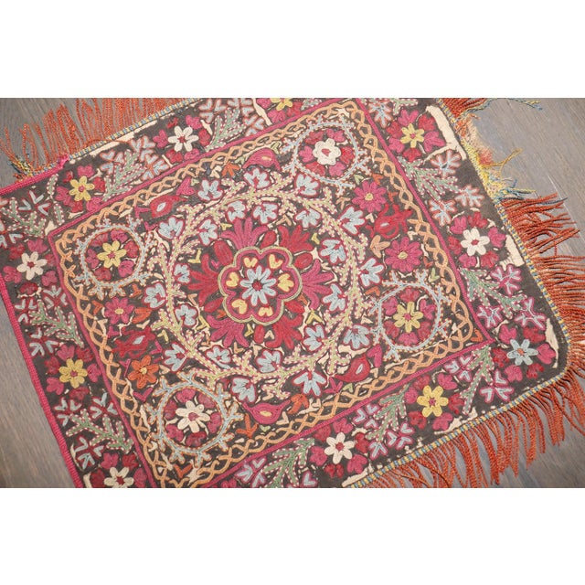 a Mid-20th-century Suzanni Textile in bright pink