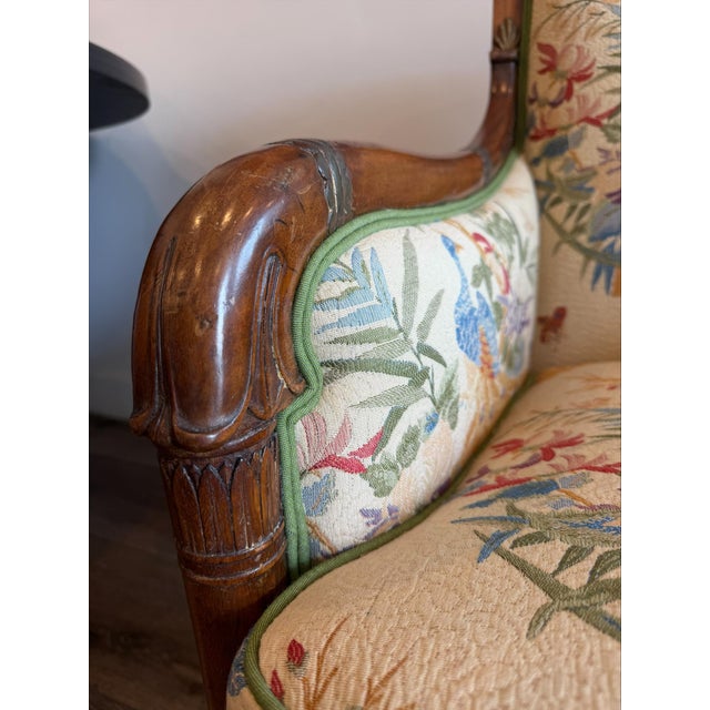 French Vintage French Louis XVI Armchair For Sale - Image 3 of 11