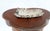 Petrified Wood Antarctica Shape Solid Black & Tanl Bowl Dish Large Plate Ashtray For Sale - Image 4 of 13