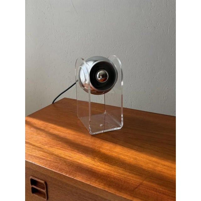 Vintage Space Age Table Lamp by Gino Sarfatti, 1970s For Sale - Image 8 of 11