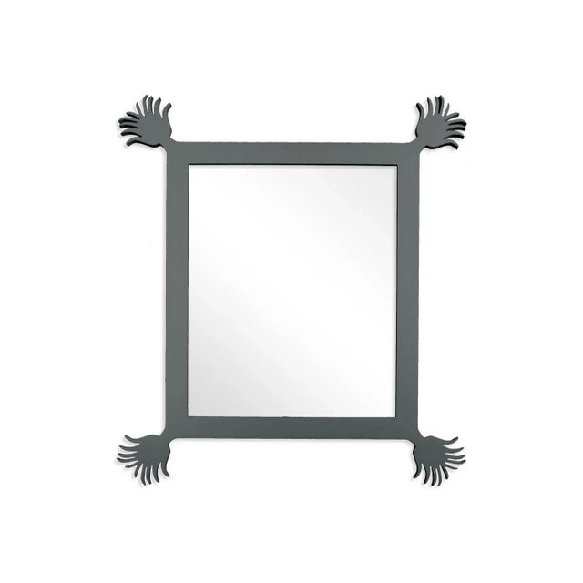 Contemporary Fleur Home Carnival Vieux Rectangle Mirror in Gunmetal, 43x55 For Sale - Image 3 of 3