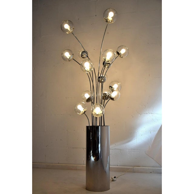 This is a stunning mid-century modern floor lamp produced by Lumi, Italy, in the early 1970’s. This lamp featured in Alain...