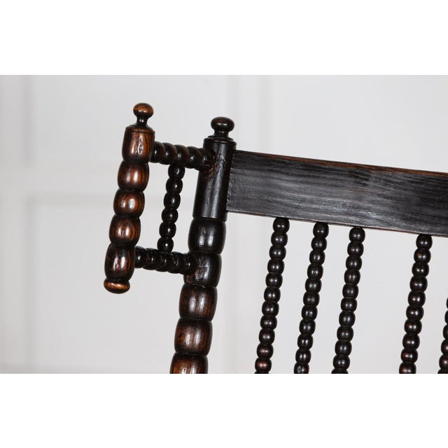 Ash & Elm Bobbin Turned Rocking Chair by Ernest Gimson, 1890s For Sale - Image 9 of 16
