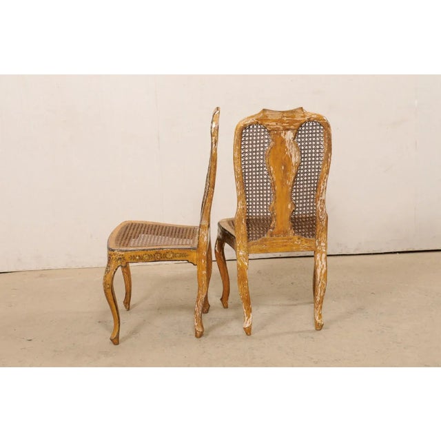 18th Century Vintage Italian Side Chairs - a Pair For Sale - Image 11 of 13