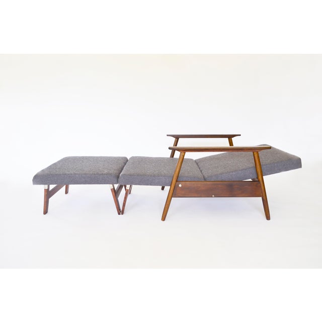 Brown Vintage Convertible Sleeping Armchair by Valerija Ema Cukermanienė for Vilniaus Baldų Kombinatas, 1960s For Sale - Image 8 of 8