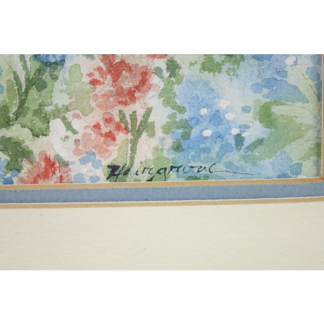 Impressionist Vintage Framed Watercolor Landscape Painting – Pastoral Scene For Sale - Image 3 of 4