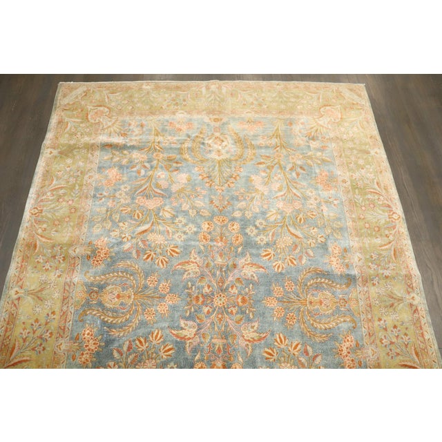Manchester Wool Signed Persian Kashan Carpet rug no. j4289 For Sale - Image 9 of 11