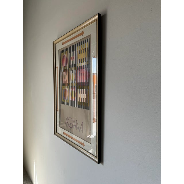 Yaacov Agam " Op Art " Hand Signed Poster For Sale - Image 4 of 12