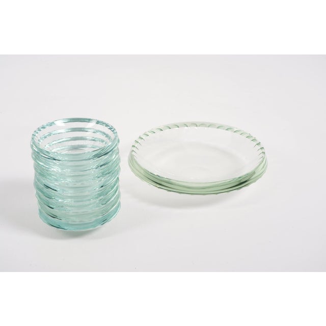 Glass Vintage Art Deco Glass Bowls, 1940s, Set of 9 For Sale - Image 7 of 8