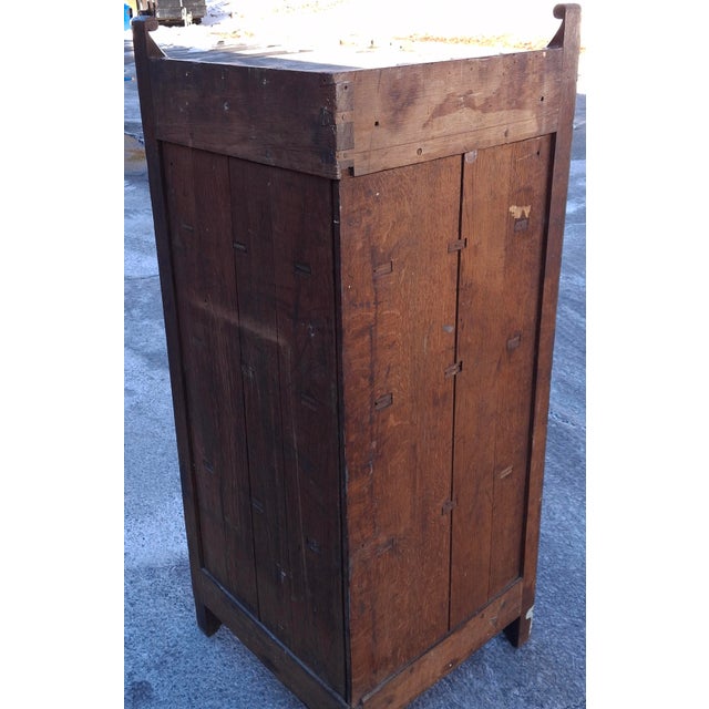 19th Century Victorian Oak Corner Cabinet Cupboard For Sale - Image 11 of 13