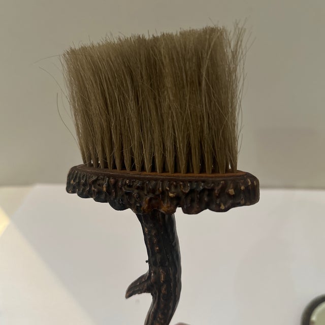 3-Piece Faux Antler Antique Vanity Set For Sale - Image 9 of 11