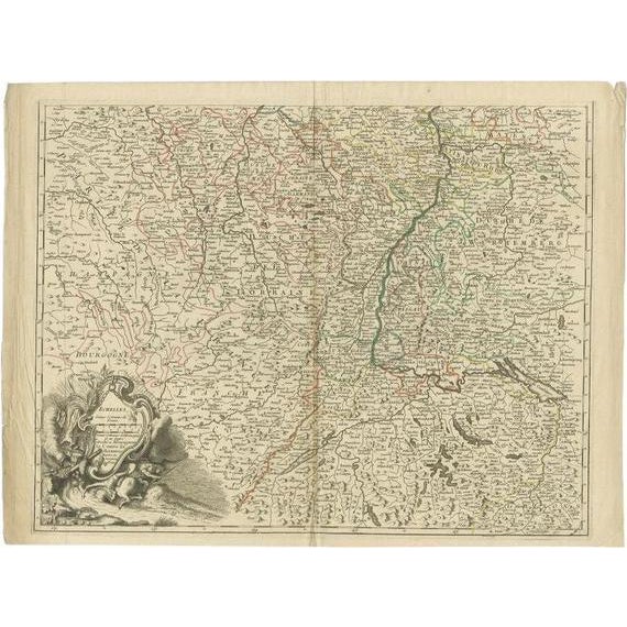 Antique Map of the Lorraine Region, 1760s For Sale - Image 5 of 5