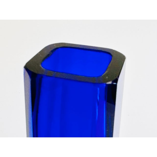 1970s Vintage German Wasungen Block Vase from VEB Glaskunst, 1970s For Sale - Image 5 of 13