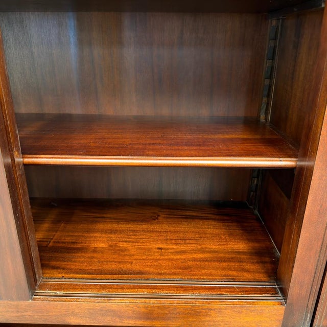 Classic English Library Cabinet Bookcase For Sale - Image 17 of 18
