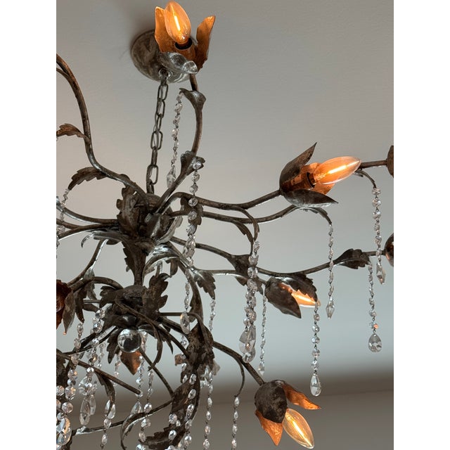 Rustic Vittico Round Chandelier From Arhaus For Sale - Image 3 of 4