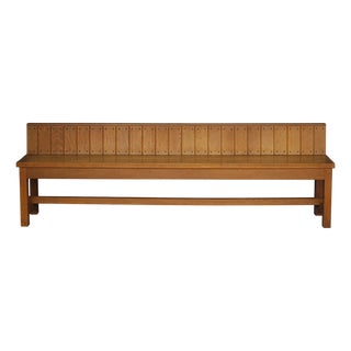 Traditionalist Dutch Oak Bench in the style of Delft School. 1920s For Sale