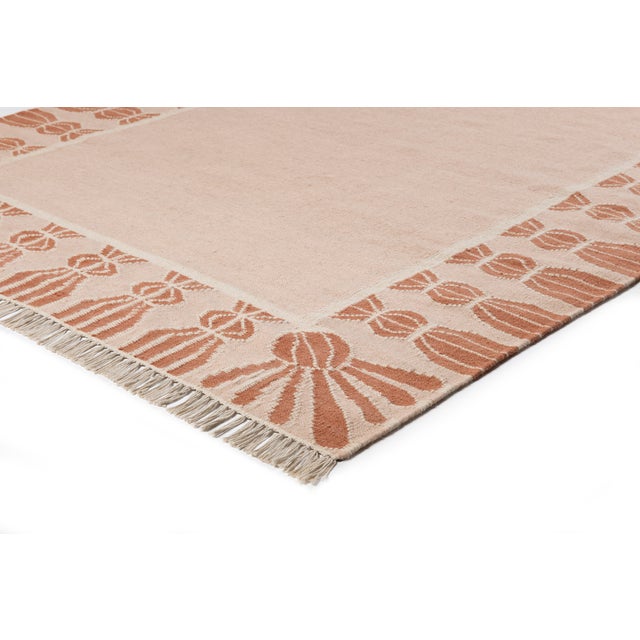 Transitional Part & Parcel Goods Wool Tassel Rug, 15' x 20', Bisque, Topaz and Eggshell For Sale - Image 3 of 6