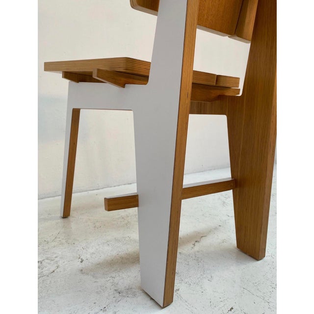 Norwegian Dining Chairs with Geometric Design, 1980s, Set of 4 For Sale - Image 4 of 15