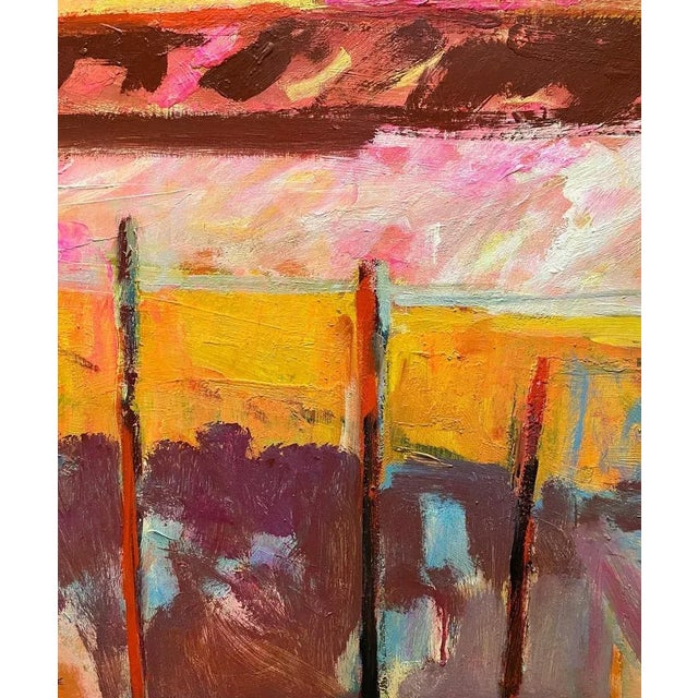 Jean Krille, Landscape 149, Oil on Masonite, 1989-1990 For Sale - Image 6 of 11