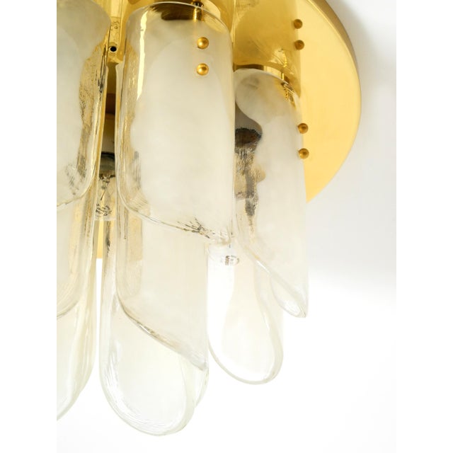Heavy Brass and Murano Glass Ceiling Lamp by J.T. Kalmar Franken, 1960s For Sale - Image 15 of 18