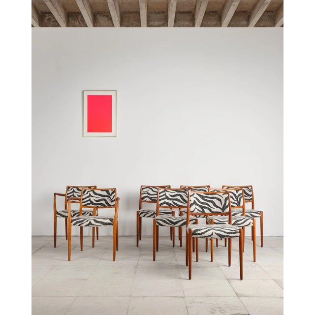 Black Teak Model 80 Dining Chairs and Model 65 Armchairs by Niels O. Møller for j.l. Møllers, Denmark, 1960s, Set of 8 For Sale - Image 8 of 18